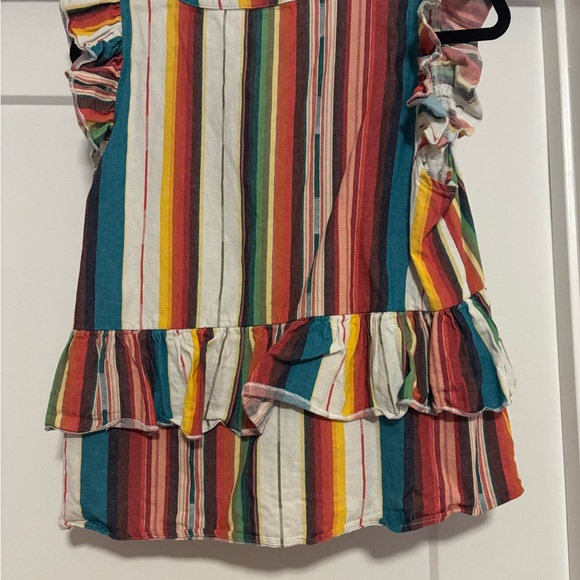 Striped Multicolor Ruffle Top - Picture 2 of 2